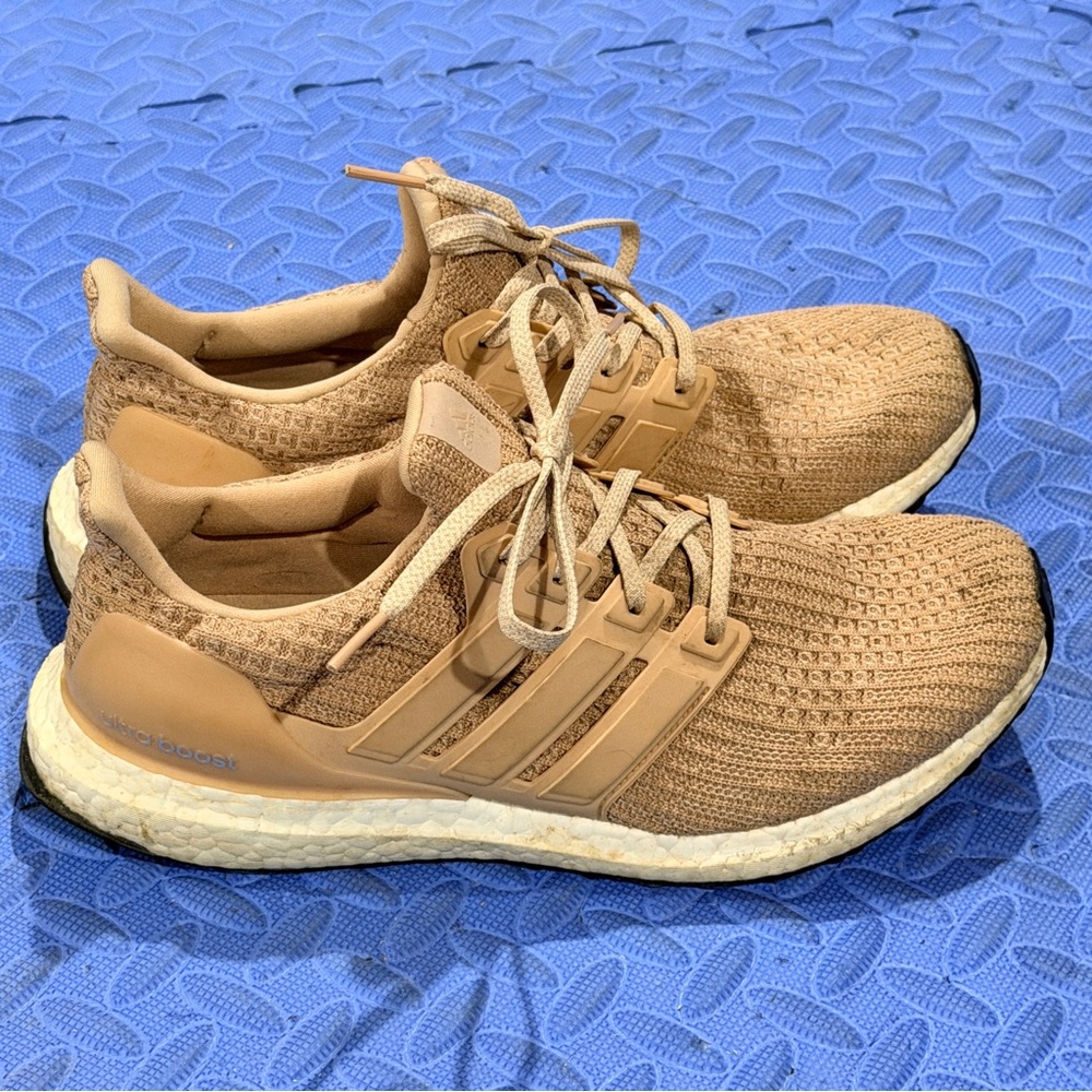 Adidas Ultra Boost Beige Running Shoes 9.5